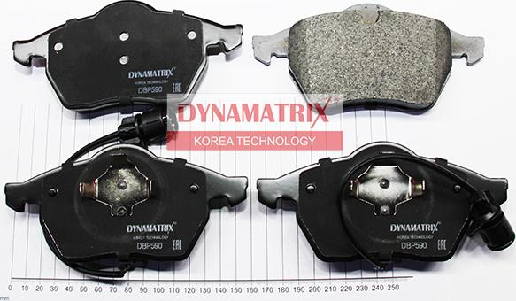 Dynamatrix DBP590 - Тормозные колодки, дисковые, комплект autosila-amz.com