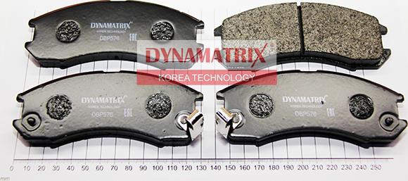Dynamatrix DBP576 - Тормозные колодки, дисковые, комплект autosila-amz.com