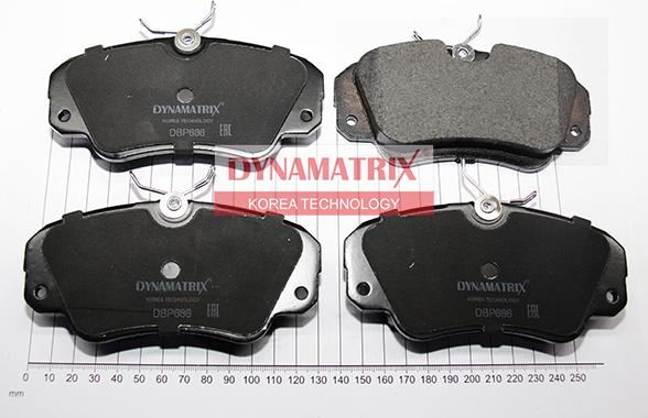 Dynamatrix DBP686 - Тормозные колодки, дисковые, комплект autosila-amz.com