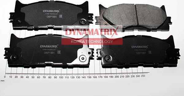 Dynamatrix DBP1991 - Тормозные колодки, дисковые, комплект autosila-amz.com