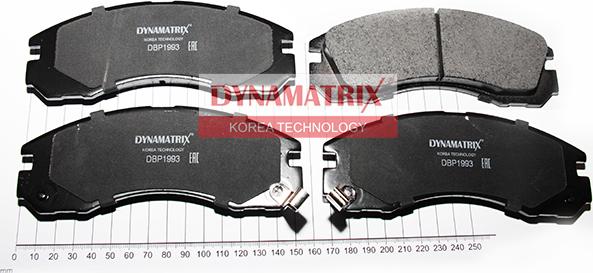 Dynamatrix DBP1993 - Тормозные колодки, дисковые, комплект autosila-amz.com