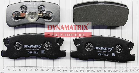 Dynamatrix DBP1992 - Тормозные колодки, дисковые, комплект autosila-amz.com