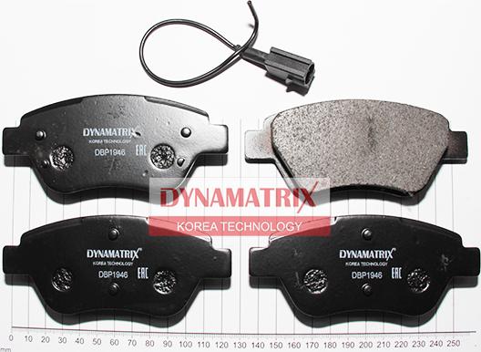 Dynamatrix DBP1946 - Тормозные колодки, дисковые, комплект autosila-amz.com