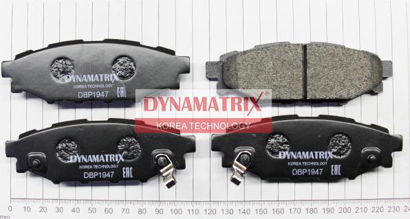 Dynamatrix DBP1947 - Тормозные колодки, дисковые, комплект autosila-amz.com