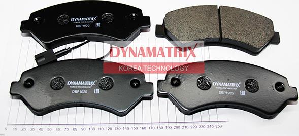 Dynamatrix DBP1925 - Тормозные колодки, дисковые, комплект autosila-amz.com