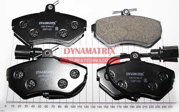 Dynamatrix DBP1451 - Тормозные колодки, дисковые, комплект autosila-amz.com