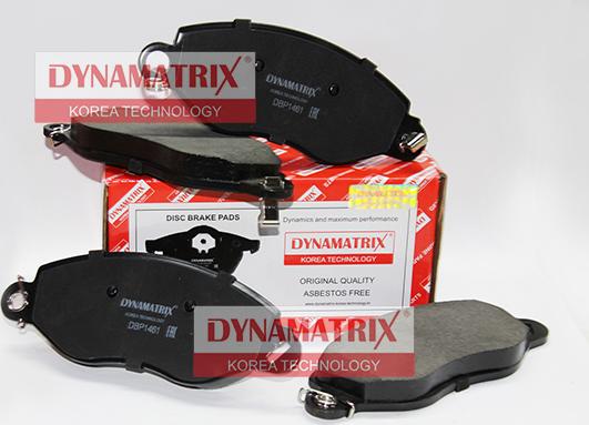Dynamatrix DBP1461 - Тормозные колодки, дисковые, комплект autosila-amz.com