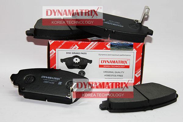 Dynamatrix DBP1439 - Тормозные колодки, дисковые, комплект autosila-amz.com
