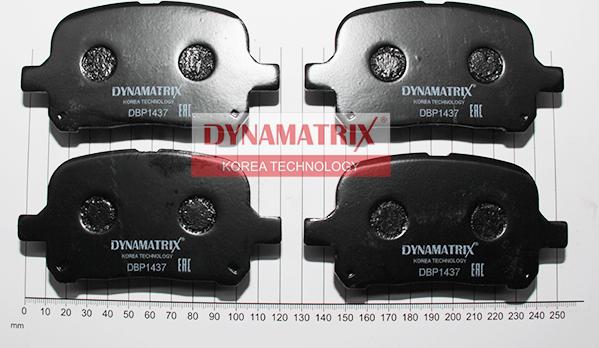 Dynamatrix DBP1437 - Тормозные колодки, дисковые, комплект autosila-amz.com