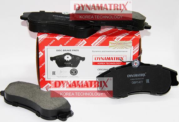 Dynamatrix DBP1477 - Тормозные колодки, дисковые, комплект autosila-amz.com