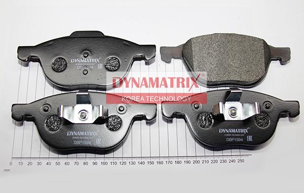Dynamatrix DBP1594 - Тормозные колодки, дисковые, комплект autosila-amz.com
