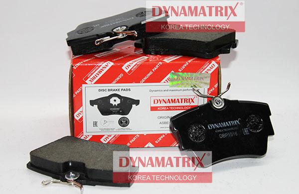 Dynamatrix DBP1516 - Тормозные колодки, дисковые, комплект autosila-amz.com