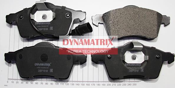 Dynamatrix DBP1518 - Тормозные колодки, дисковые, комплект autosila-amz.com