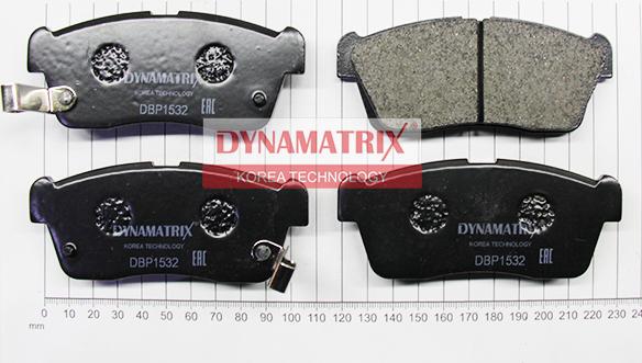 Dynamatrix DBP1532 - Тормозные колодки, дисковые, комплект autosila-amz.com