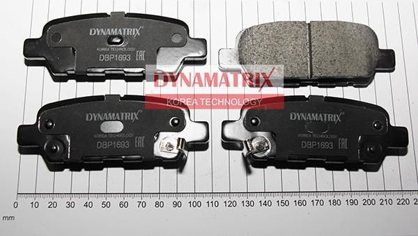 Dynamatrix DBP1693 - Тормозные колодки, дисковые, комплект autosila-amz.com