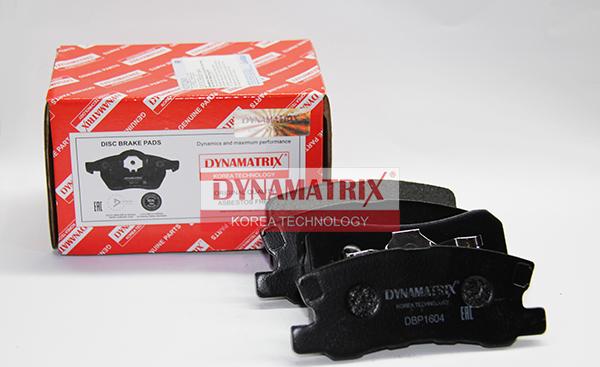 Dynamatrix DBP1604 - Тормозные колодки, дисковые, комплект autosila-amz.com