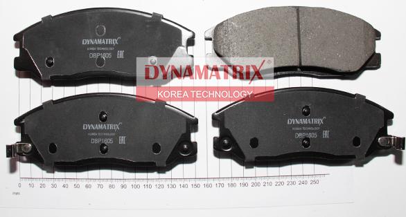 Dynamatrix DBP1605 - Тормозные колодки, дисковые, комплект autosila-amz.com