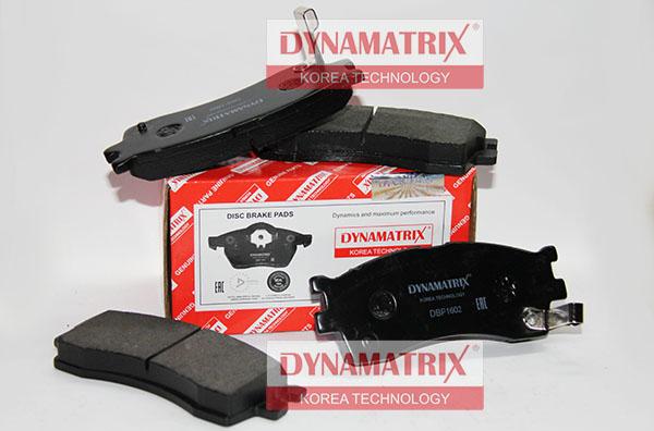 Dynamatrix DBP1602 - Тормозные колодки, дисковые, комплект autosila-amz.com