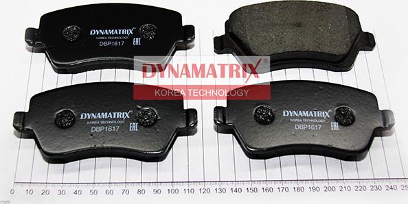 Dynamatrix DBP1617 - Тормозные колодки, дисковые, комплект autosila-amz.com