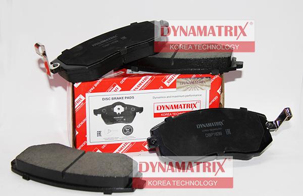 Dynamatrix DBP1639 - Тормозные колодки, дисковые, комплект autosila-amz.com