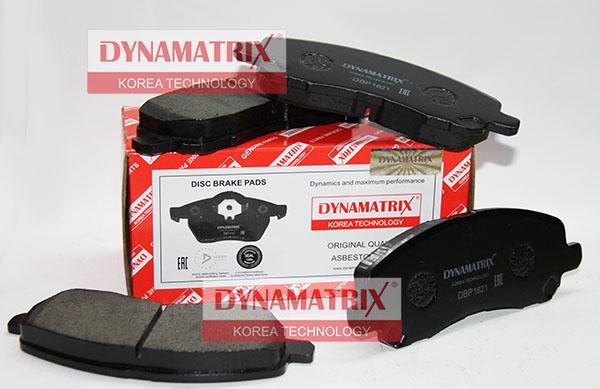 Dynamatrix DBP1621 - Тормозные колодки, дисковые, комплект autosila-amz.com