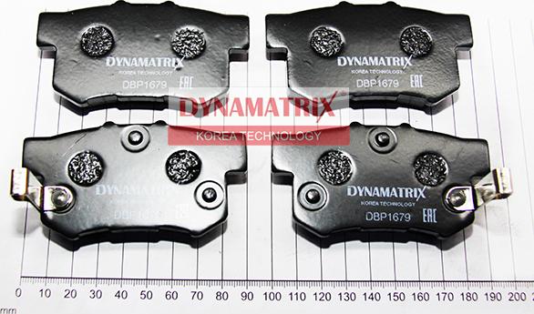 Dynamatrix DBP1679 - Тормозные колодки, дисковые, комплект autosila-amz.com