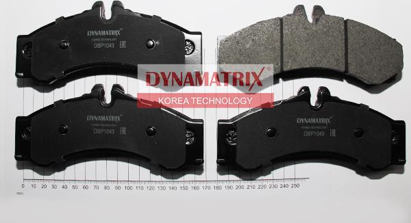Dynamatrix DBP1043 - Тормозные колодки, дисковые, комплект autosila-amz.com