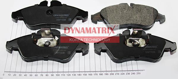 Dynamatrix DBP1038 - Тормозные колодки, дисковые, комплект autosila-amz.com