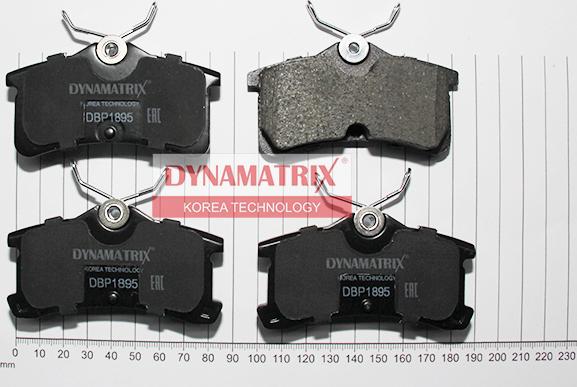 Dynamatrix DBP1895 - Тормозные колодки, дисковые, комплект autosila-amz.com