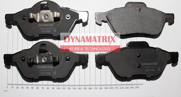 Dynamatrix DBP1866 - Тормозные колодки, дисковые, комплект autosila-amz.com