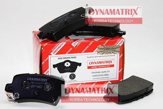 Dynamatrix DBP1862 - Тормозные колодки, дисковые, комплект autosila-amz.com