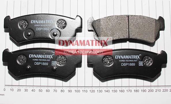 Dynamatrix DBP1889 - Тормозные колодки, дисковые, комплект autosila-amz.com