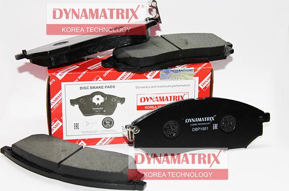 Dynamatrix DBP1881 - Тормозные колодки, дисковые, комплект autosila-amz.com