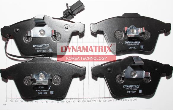 Dynamatrix DBP1827 - Тормозные колодки, дисковые, комплект autosila-amz.com