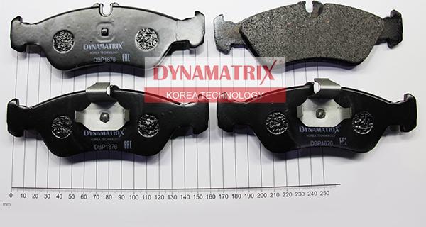 Dynamatrix DBP1876 - Тормозные колодки, дисковые, комплект autosila-amz.com