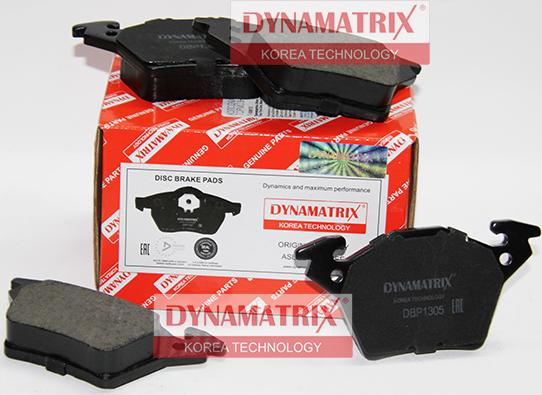 Dynamatrix DBP1305 - Тормозные колодки, дисковые, комплект autosila-amz.com