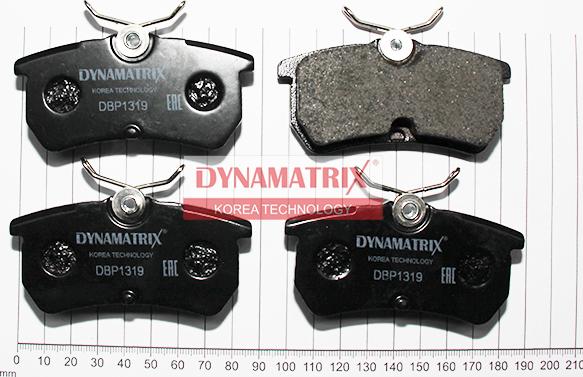 Dynamatrix DBP1319 - Тормозные колодки, дисковые, комплект autosila-amz.com