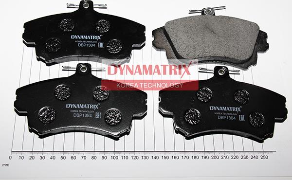 Dynamatrix DBP1384 - Тормозные колодки, дисковые, комплект autosila-amz.com