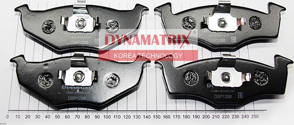 Dynamatrix DBP1288 - Тормозные колодки, дисковые, комплект autosila-amz.com