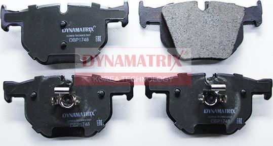 Dynamatrix DBP1748 - Тормозные колодки, дисковые, комплект autosila-amz.com