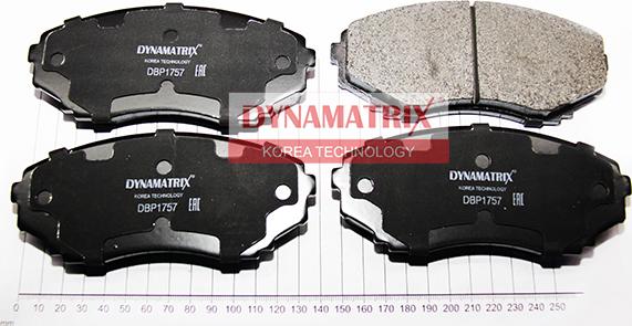 Dynamatrix DBP1757 - Тормозные колодки, дисковые, комплект autosila-amz.com