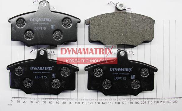Dynamatrix DBP175 - Тормозные колодки, дисковые, комплект autosila-amz.com