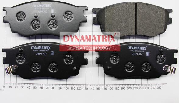 Dynamatrix DBP1707 - Тормозные колодки, дисковые, комплект autosila-amz.com