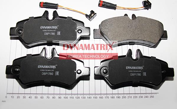 Dynamatrix DBP1780 - Тормозные колодки, дисковые, комплект autosila-amz.com