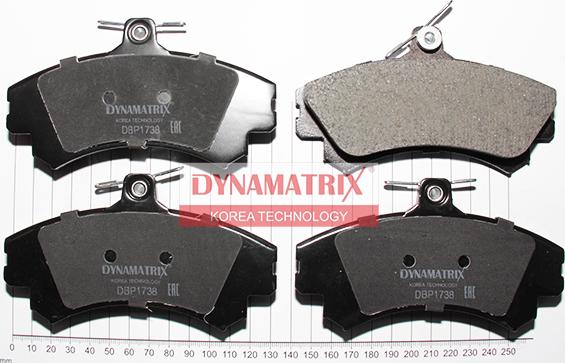 Dynamatrix DBP1738 - Тормозные колодки, дисковые, комплект autosila-amz.com