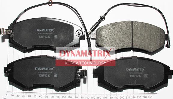 Dynamatrix DBP1737 - Тормозные колодки, дисковые, комплект autosila-amz.com