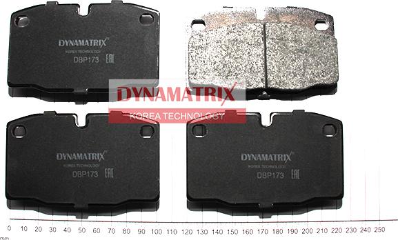 Dynamatrix DBP173 - Тормозные колодки, дисковые, комплект autosila-amz.com