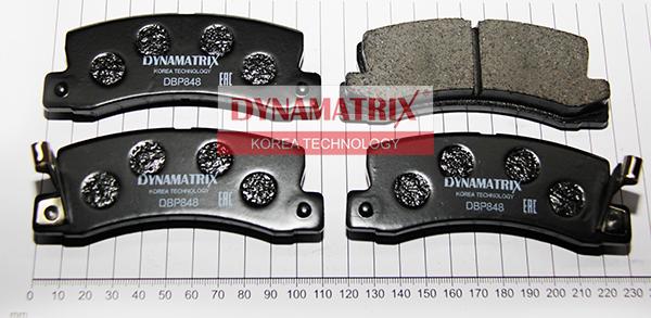 Dynamatrix DBP848 - Тормозные колодки, дисковые, комплект autosila-amz.com