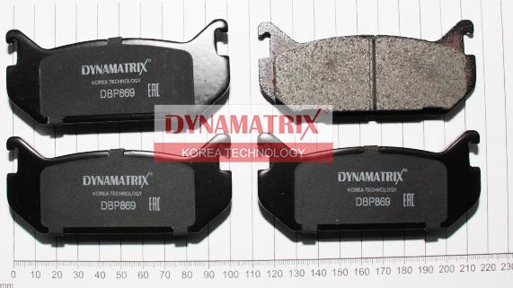 Dynamatrix DBP869 - Тормозные колодки, дисковые, комплект autosila-amz.com