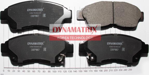 Dynamatrix DBP867 - Тормозные колодки, дисковые, комплект autosila-amz.com